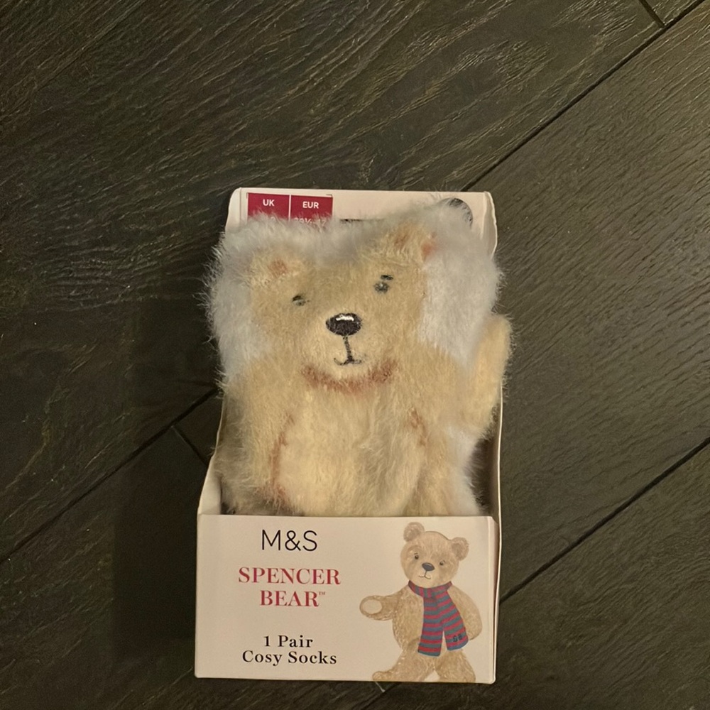 M&S Spencer Bear Cosy Socks
